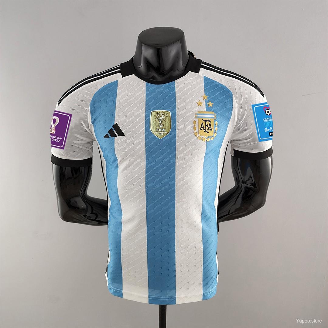 Camiseta de fútbol Argentina 2022 LOCAL MANGA CORTA VERSION JUGADOR